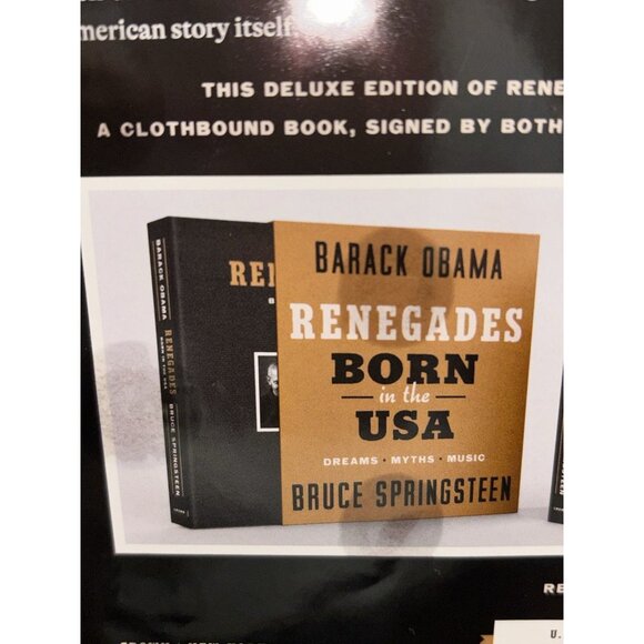 Renegades Born in the USA Obama + Springsteen SIGNED 1st First Print Edition NEW - Picture 12 of 14